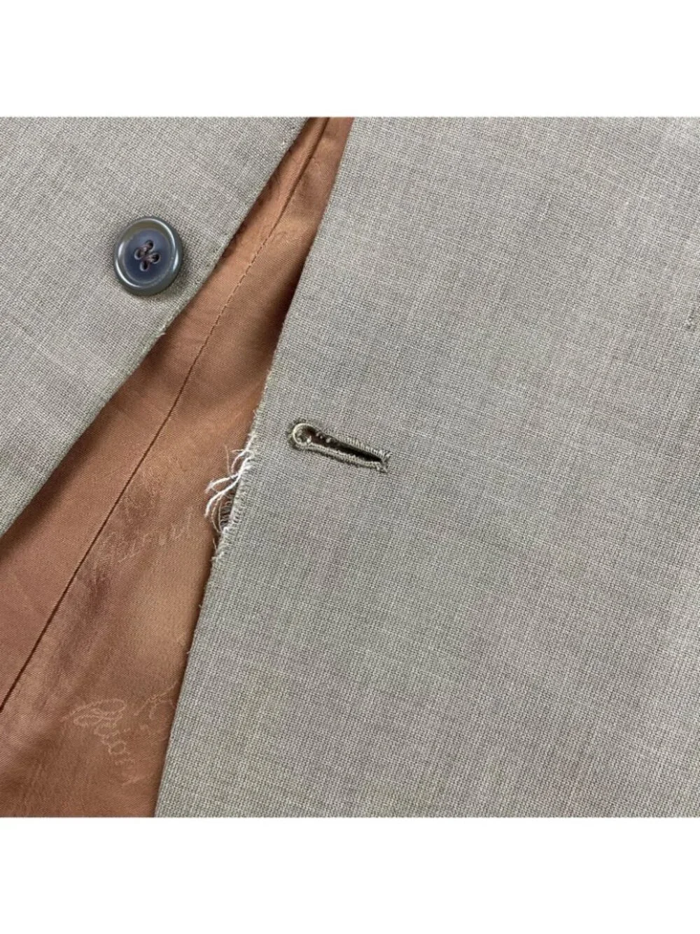 Brioni Men's Nomentano 100% Wool 2-Button Blazer Beige • Italy • 44R US